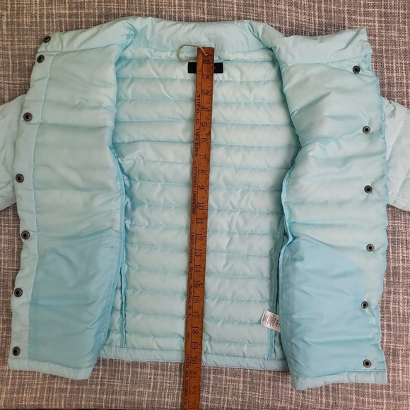 Talbots Quilted Down Puffer Jacket Flattering Sea Green Women's S - Picture 8 of 16
